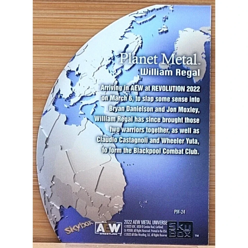 2022 UPPER DECK AEW METAL UNIVERSE WILLIAM REGAL PLANET‎ METAL